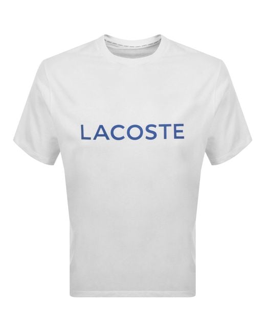 Lacoste White Loungewear Logo T Shirt for men