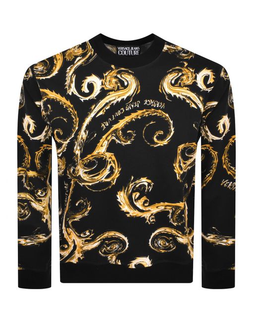 Versace Black Couture Baroque Sweatshirt for men