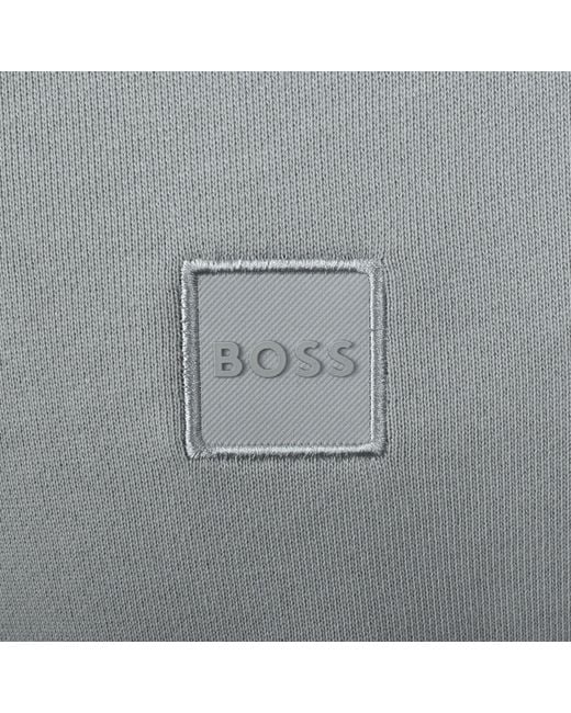 Boss Gray Boss Zetrust Quarter Zip Sweatshirt for men