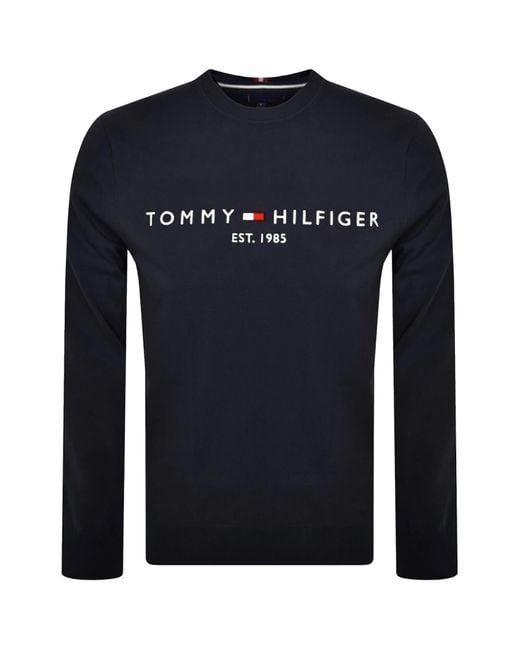 Tommy Hilfiger Men's Blue Logo Sweatshirt