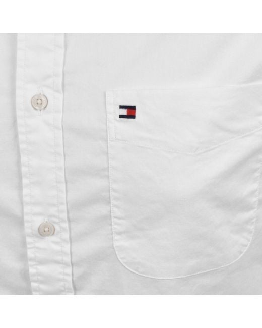 Tommy Hilfiger White Oxford Solid Shirt for men