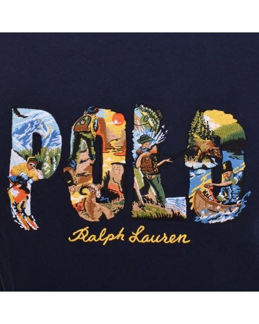 Ralph Lauren Blue Logo T Shirt for men