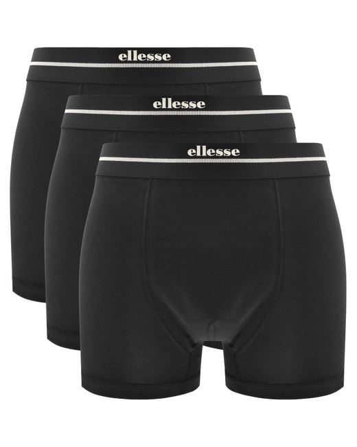 Ellesse Black 3 Pack Ambria Trunks for men