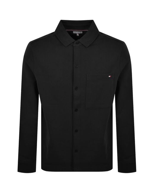 Tommy Hilfiger Black Terry Overshirt for men