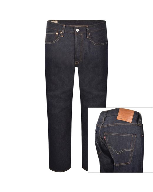 Levi's Blue 501 Original Selvedge Denim Jeans for men