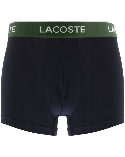 Lacoste Blue Underwear Triple Pack Trunks for men