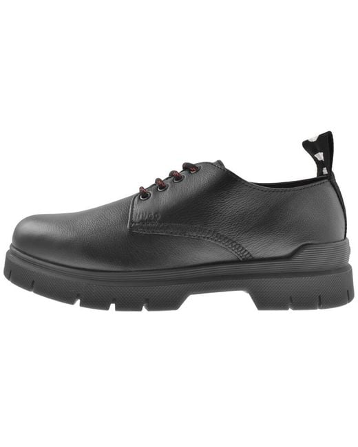 HUGO Black Ryan Derb Shoes for men