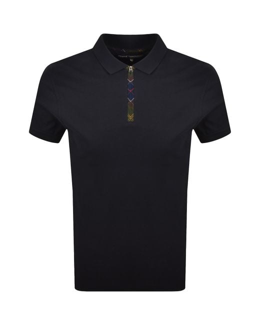 Barbour Black Stately Polo T Shirt for men