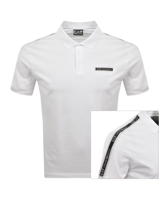 EA7 White Emporio Armani Polo T Shirt for men