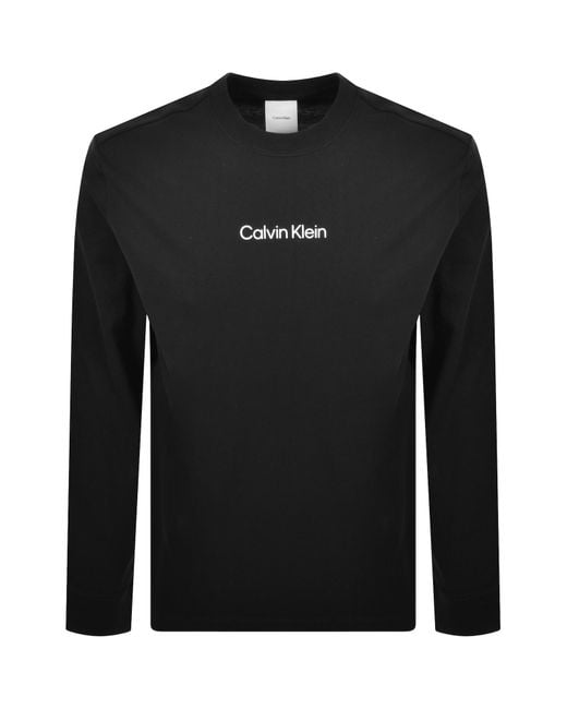 Calvin Klein Black Relaxed Fit Logo T Shirt for men
