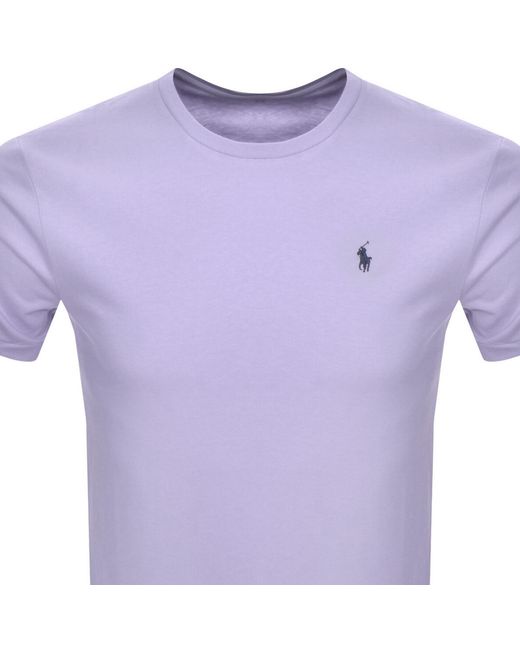 Ralph Lauren Purple Crew Neck Slim Fit T Shirt for men