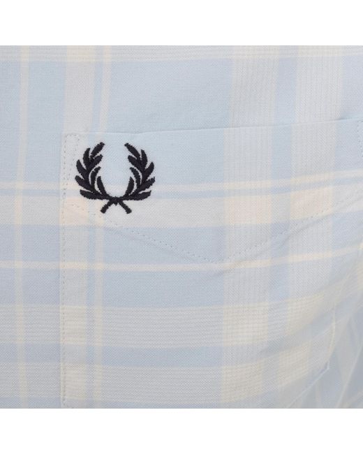 Fred Perry Blue Tartan Shirt for men