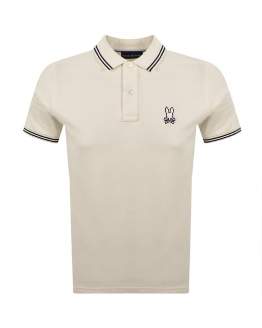 Psycho Bunny Natural Sayer Pique Polo T Shirt for men
