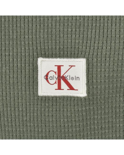 Calvin Klein Green Jeans Waffle T Shirt for men