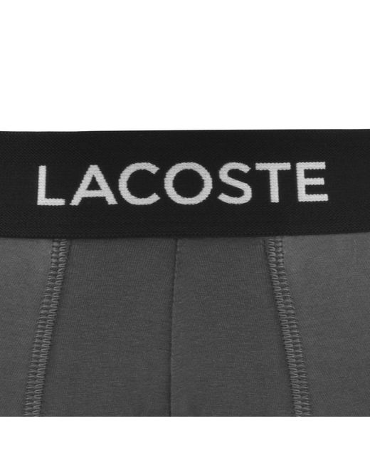 Lacoste Gray Underwear 5 Pack Trunks for men