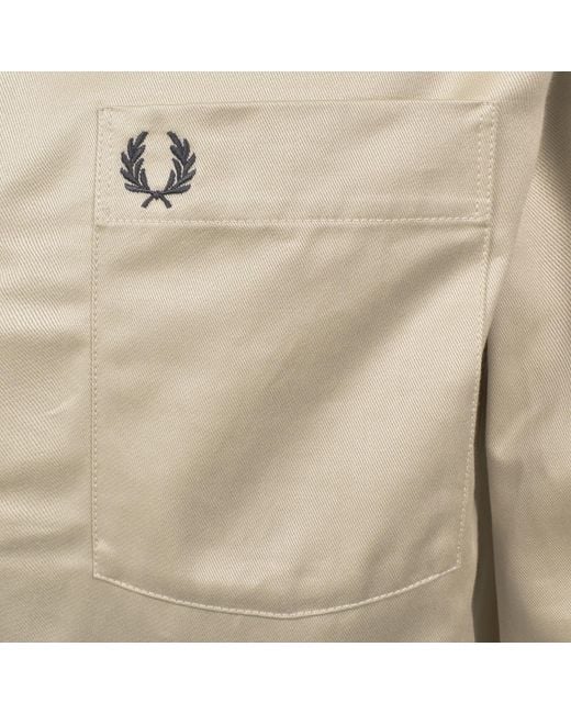 Fred Perry Natural Twill Overshirt for men