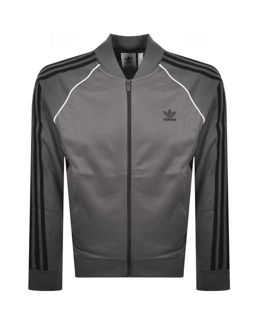 Adidas Originals Gray Logo Track Top for men