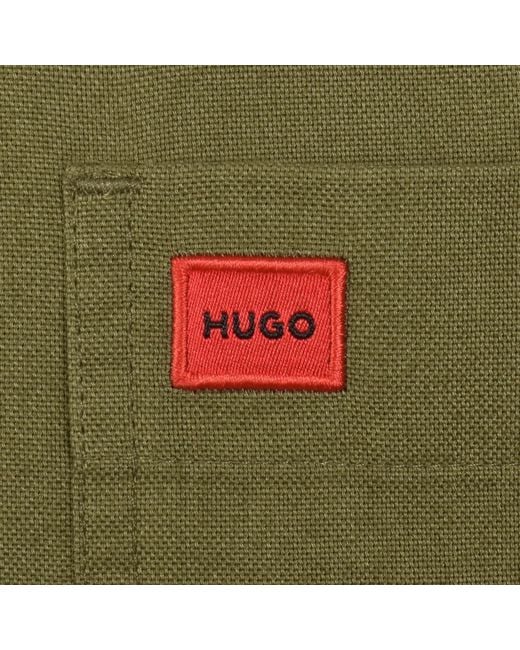 HUGO Green Long Sleeved Evito Shirt for men