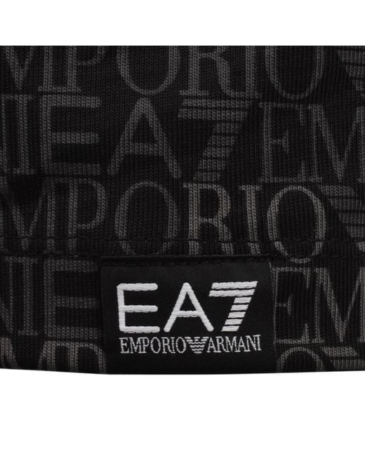 EA7 Black Emporio Armani Logo T Shirt for men