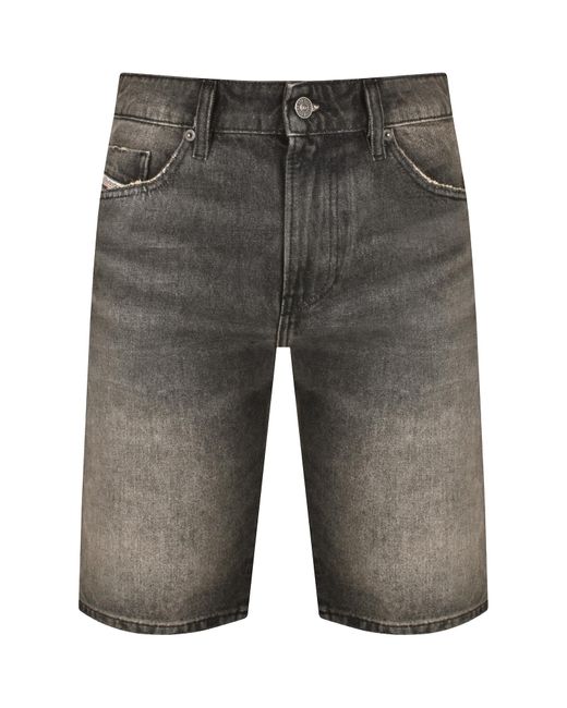 DIESEL Gray Denim Slim Shorts for men