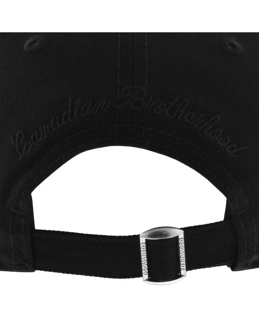 DSquared² Black Baseball Cap for men