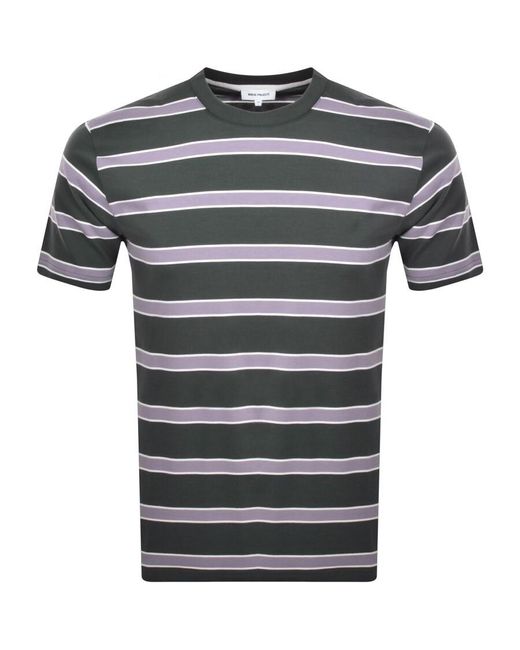 Norse Projects Gray Stripe T Shirt for men