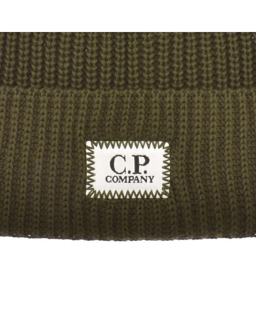 C P Company Green Cp Company goggle Beanie Hat for men