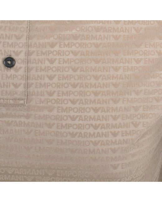 Armani Natural Emporio Long Sleeved Polo T Shirt for men