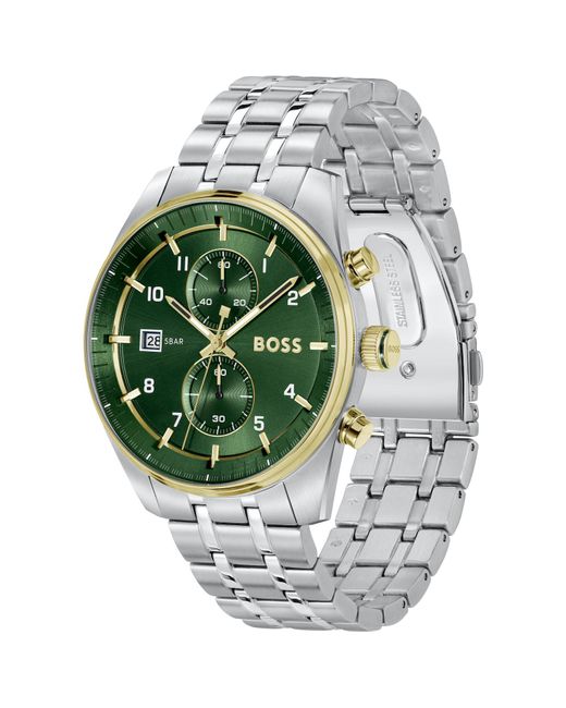 BOSS BUSINESS Green Boss Skytraveller Watch for men