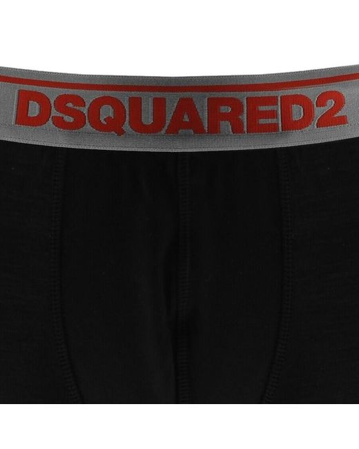 DSquared² Black Underwear 2 Pack Trunks for men