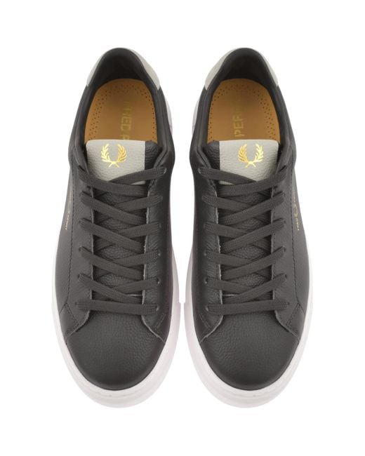 Fred Perry Black B71 Leather Nubuck Trainers for men