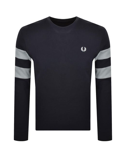 Fred Perry Blue Tipped Sleeve Sweatshirt for men