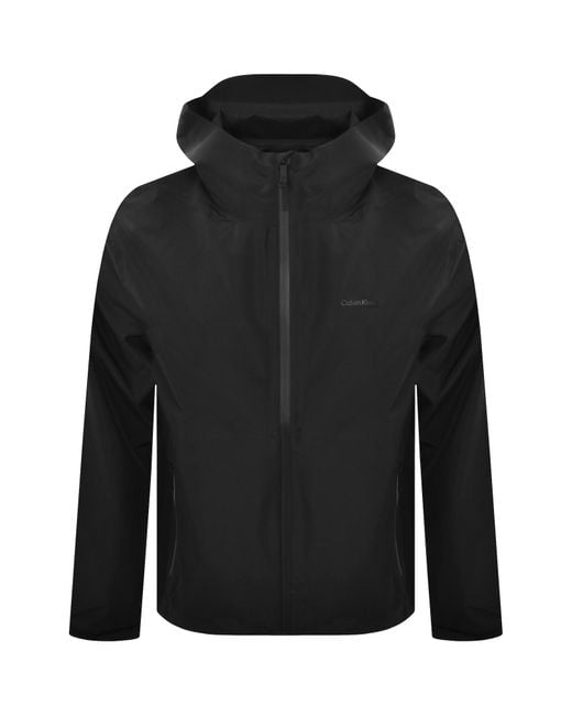 Calvin Klein Black Tech Shell Hooded Jacket for men