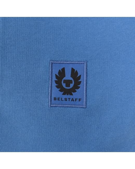 Belstaff Blue Quarter Zip Sweatshirt Marine for men