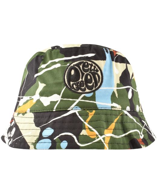 Pretty Green Green Convergence Bucket Hat for men