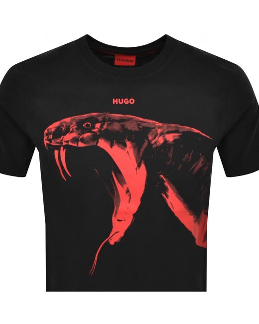 HUGO Black Dikobra T Shirt for men