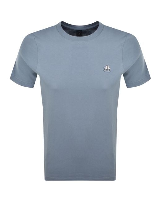 Moose Knuckles Blue Crescent T Shirt for men