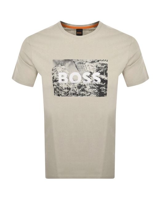 Boss Gray Boss Te Building T Shirt for men