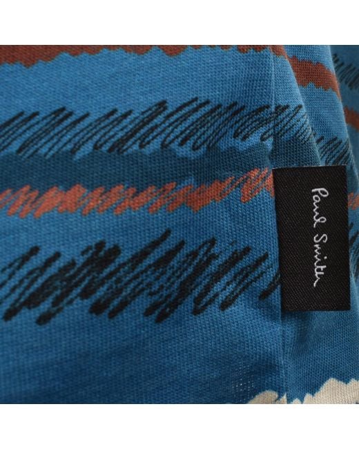 Paul Smith Blue Striped T Shirt for men