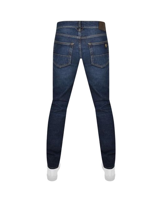Belstaff Blue Longton Dark Wash Slim Jeans for men