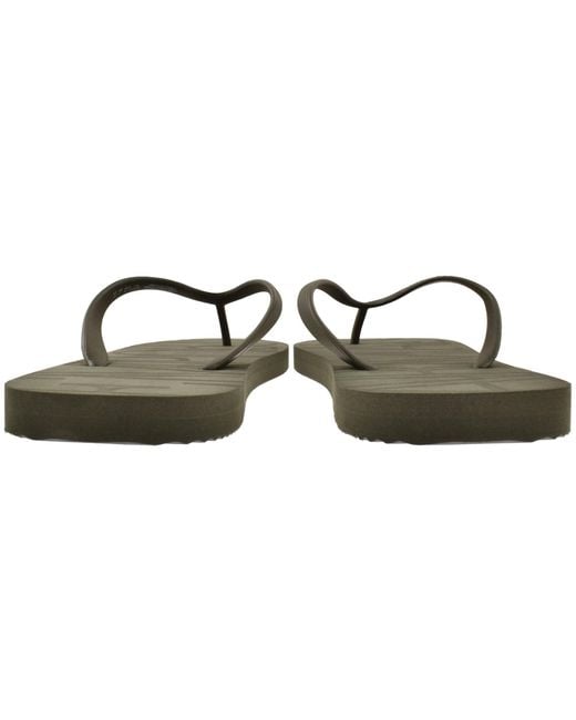 Armani Green Emporio Logo Flip Flops for men