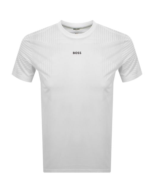 Boss White Boss Active Push Slim Fit T Shirt for men