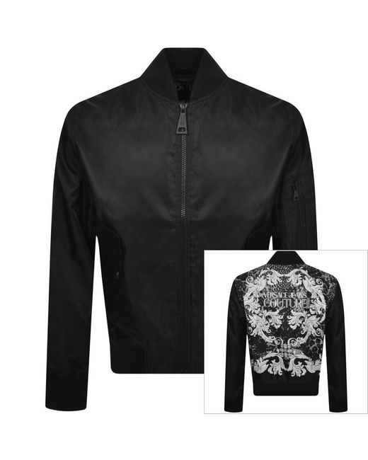 Versace Black Couture Nylon Animalier Jacket for men