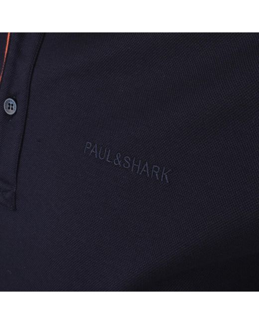 Paul & Shark Blue Paul And Shark Long Sleeved Polo T Shirt for men