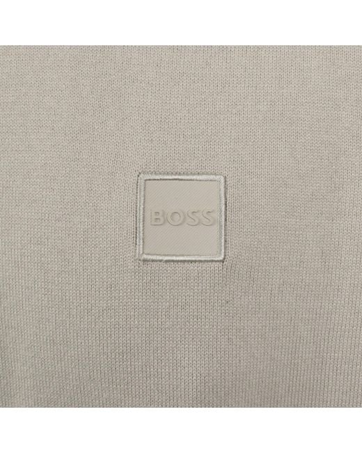 Boss Gray Boss Kanacho Knit T Shirt Open for men