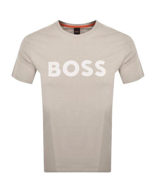 Boss Gray Boss Thinking 1 Logo T Shirt for men