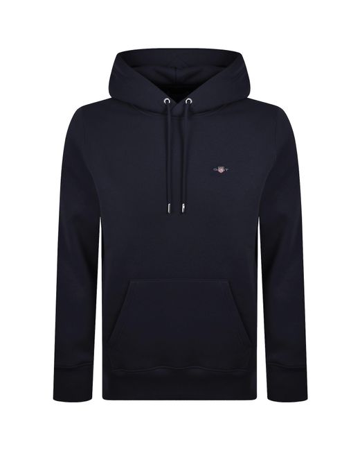 Gant Blue Regular Shield Hoodie for men