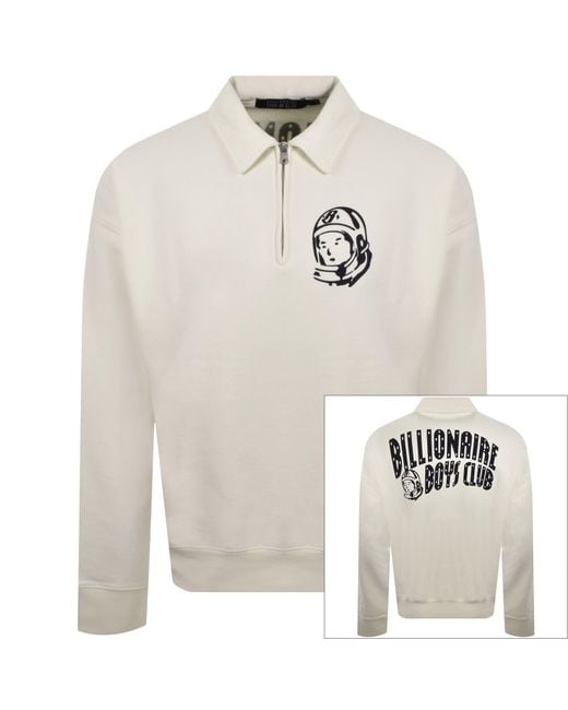 BBCICECREAM White Quarter Zip Sweatshirt for men