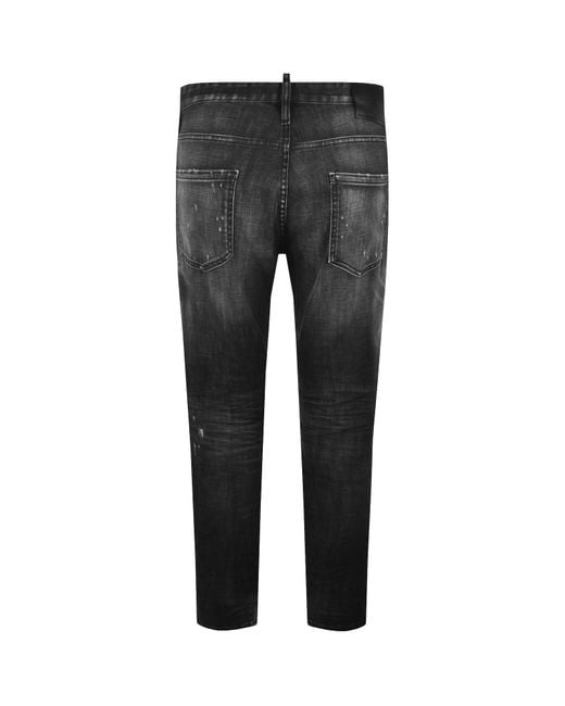 DSquared² Gray Teddy Jeans Washed for men