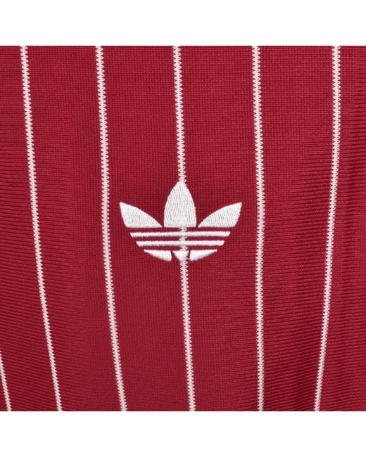Adidas Originals Red Pinstripe Track Top for men